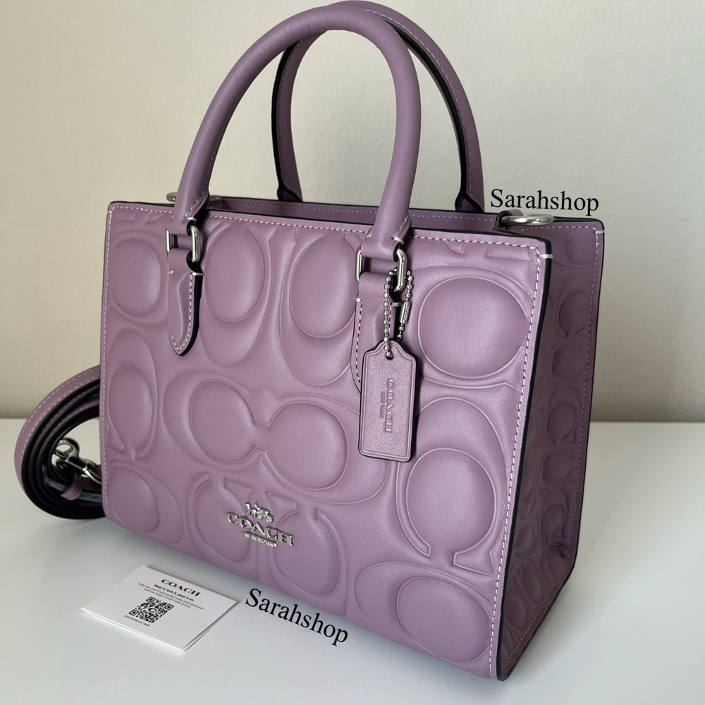 ✅Coach Maggie Small Tote Bag In Signature Leather